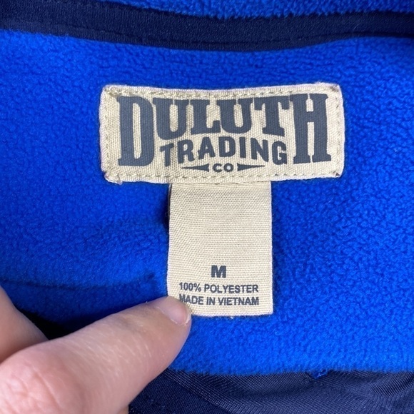 Duluth Trading Blue Shoreman Basic Fleece Jacket Medium - Picture 4 of 6